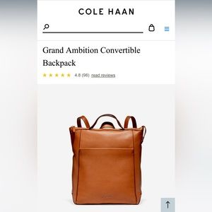 Cole Haan Grand Ambition Leather Backpack